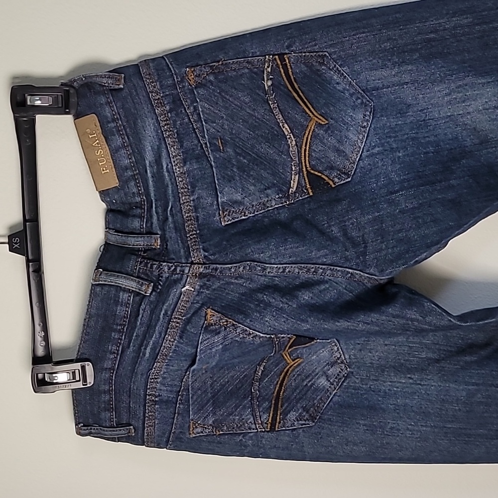3/$20🎉 FUSAI Men’s Blue Denim Jeans Size 32x30 Straight Fit Classic Pocket
